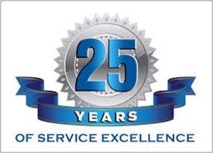 25 years of service excellence